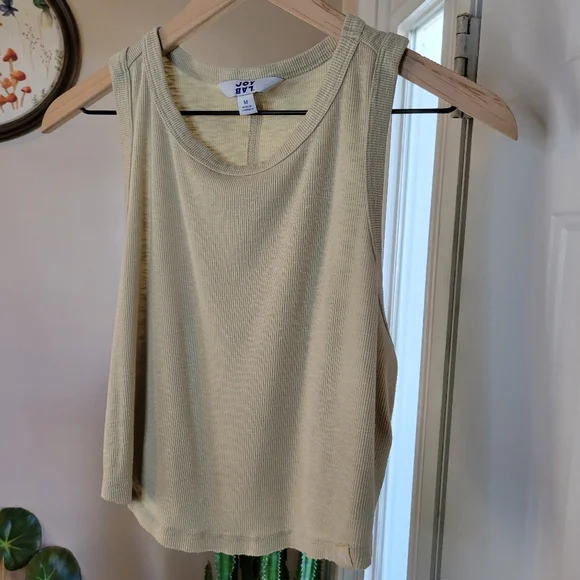 JoyLab Cream Ribbed Tank Top - Picture 3 of 8